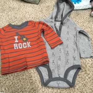Guitar themed baby clothes bundle